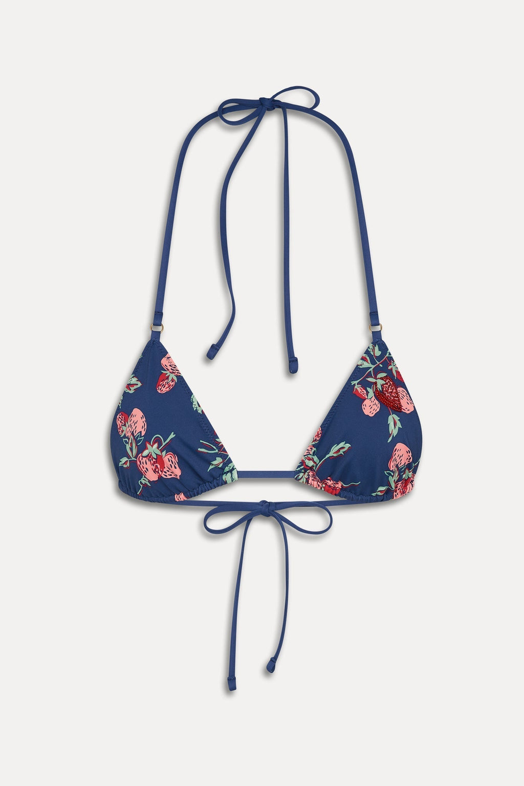 Nick Beaded Triangle Bikini Top - Strawberry Patch