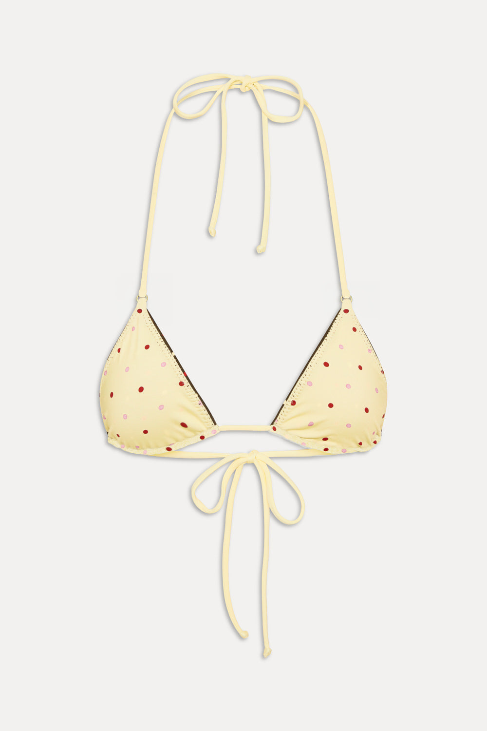 Nick Reversible Satin Bikini Top - Honey Bug