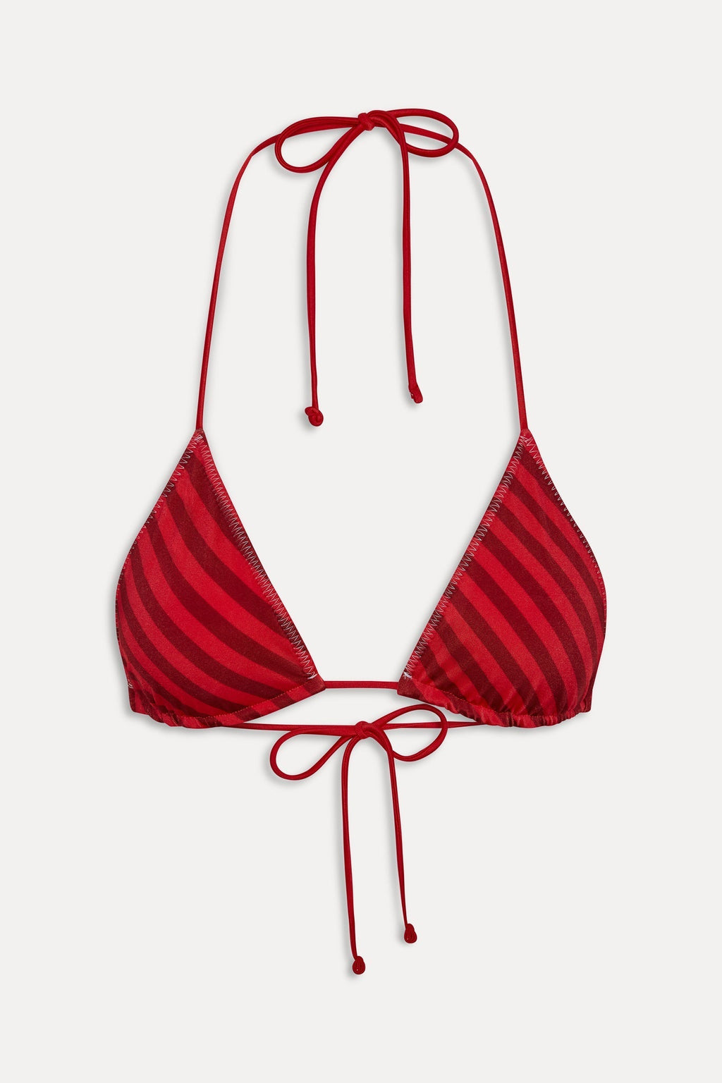 x JENNIE Nick Satin Bikini Top - Spring Stripe