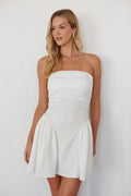 Pixie Ruched Bardot Mini Dress