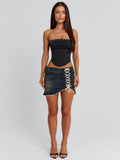 Plize Mini Skirt Denim