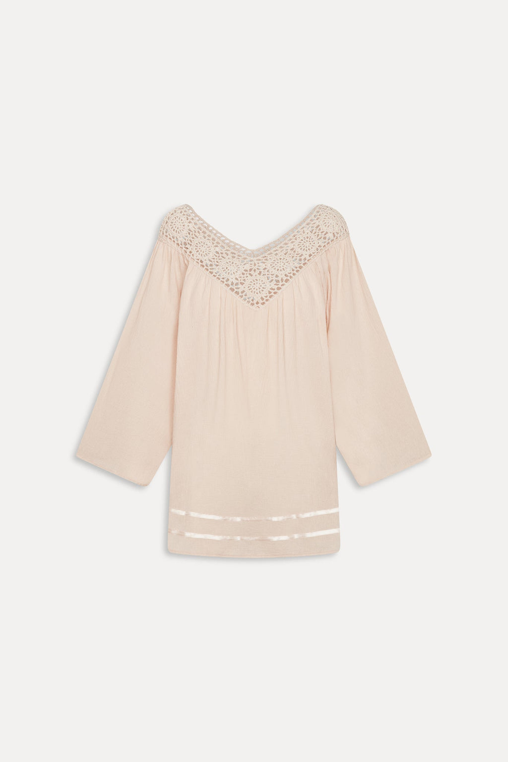 Riviera Cotton Mini Dress - Peach