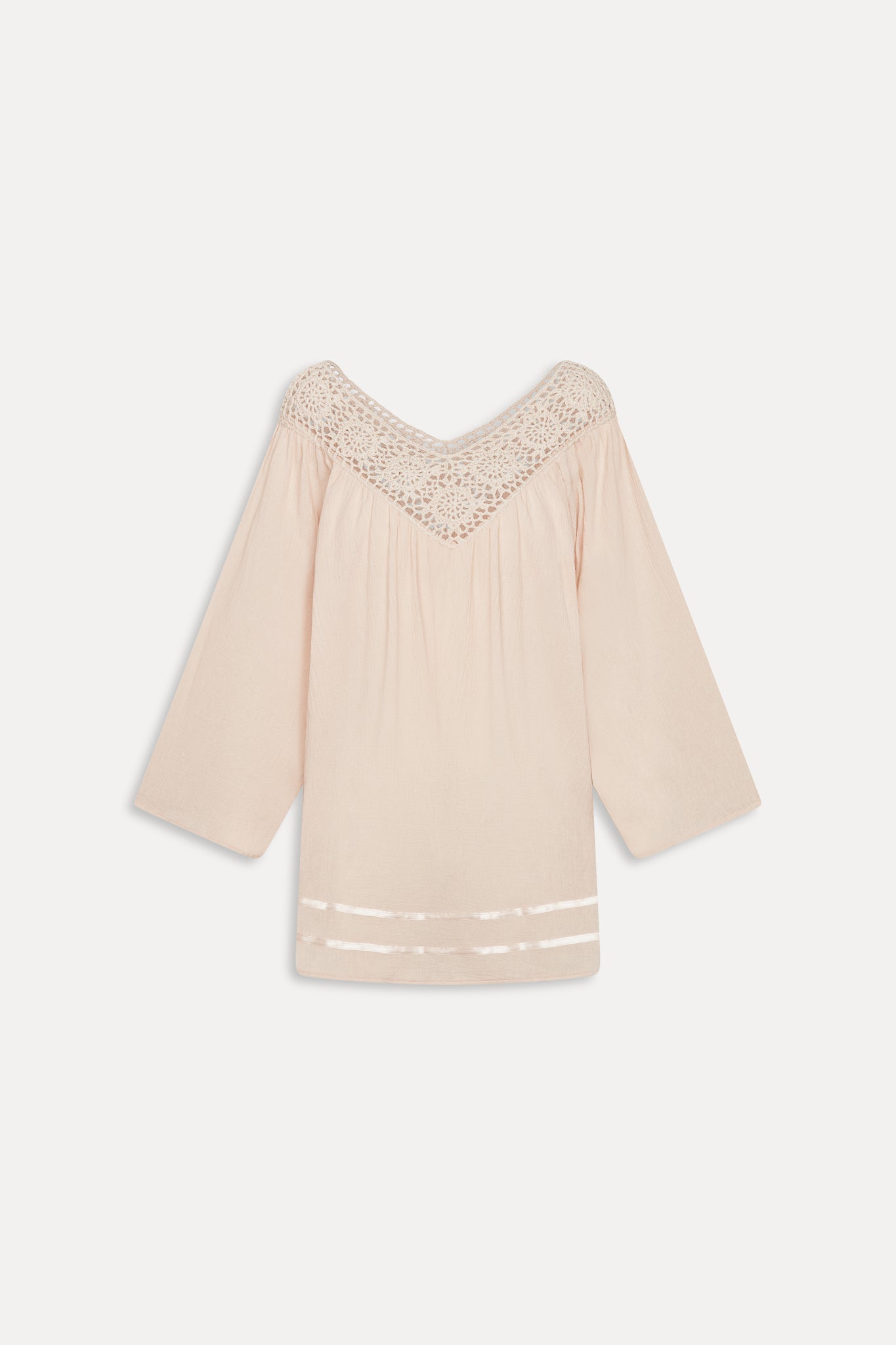 Riviera Cotton Mini Dress - Peach