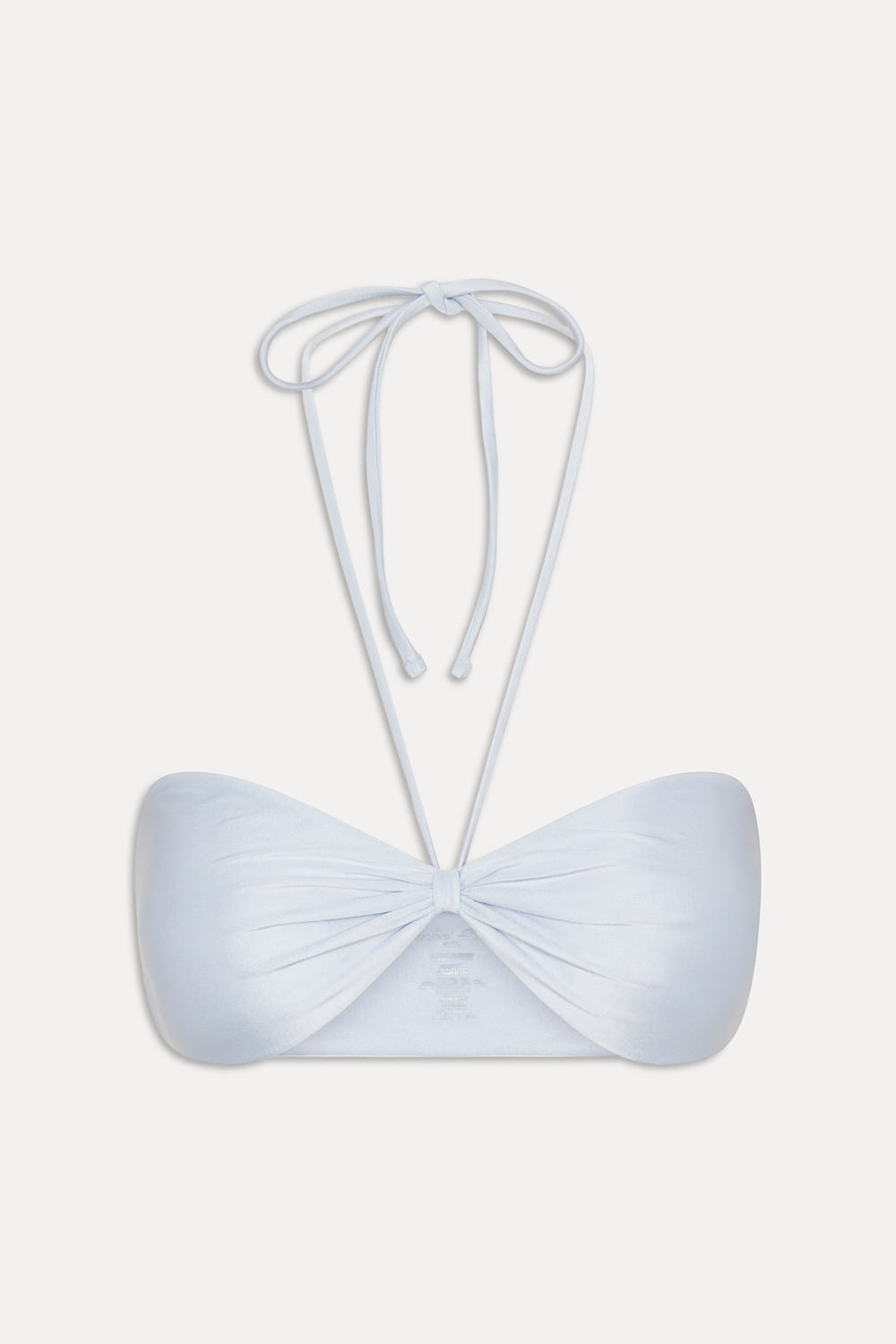 Rumi Satin Bandeau Bikini Top - Frosting