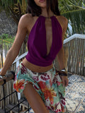 Shayna Crop Top Purple