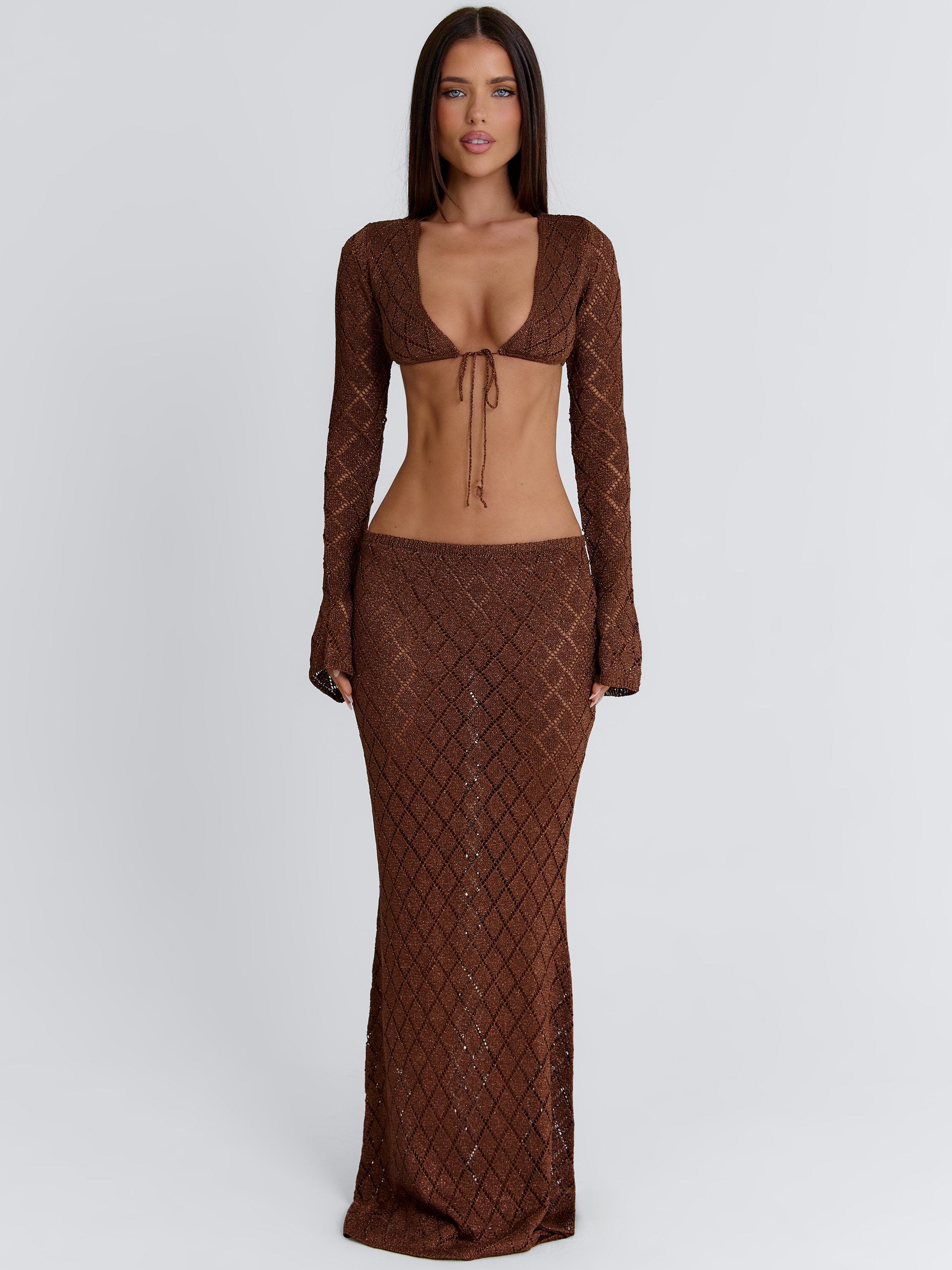 Siera Maxi Skirt Bronze