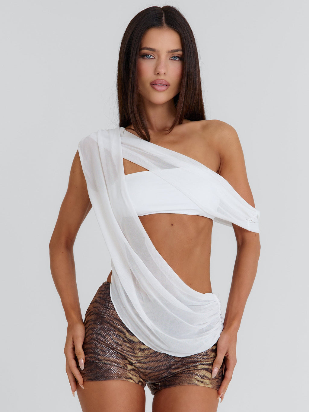 Sylvee Crop Top White