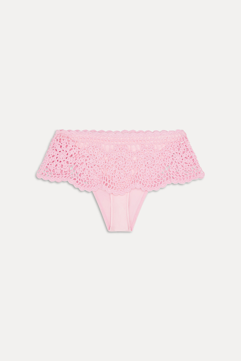 Shelly Crochet Shine Swim Skirt - Blush