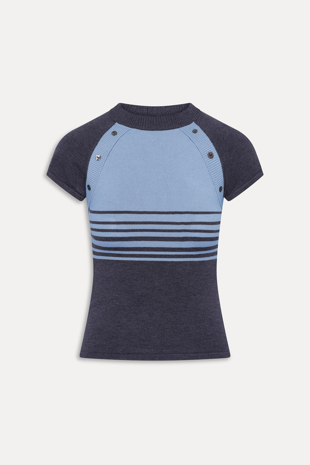 Shore Knit Shirt - Stone Stripe
