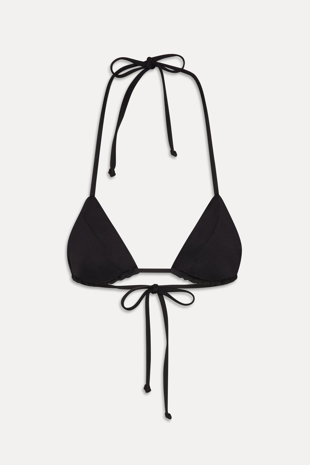 Sky Triangle Halter Bikini Top - Black