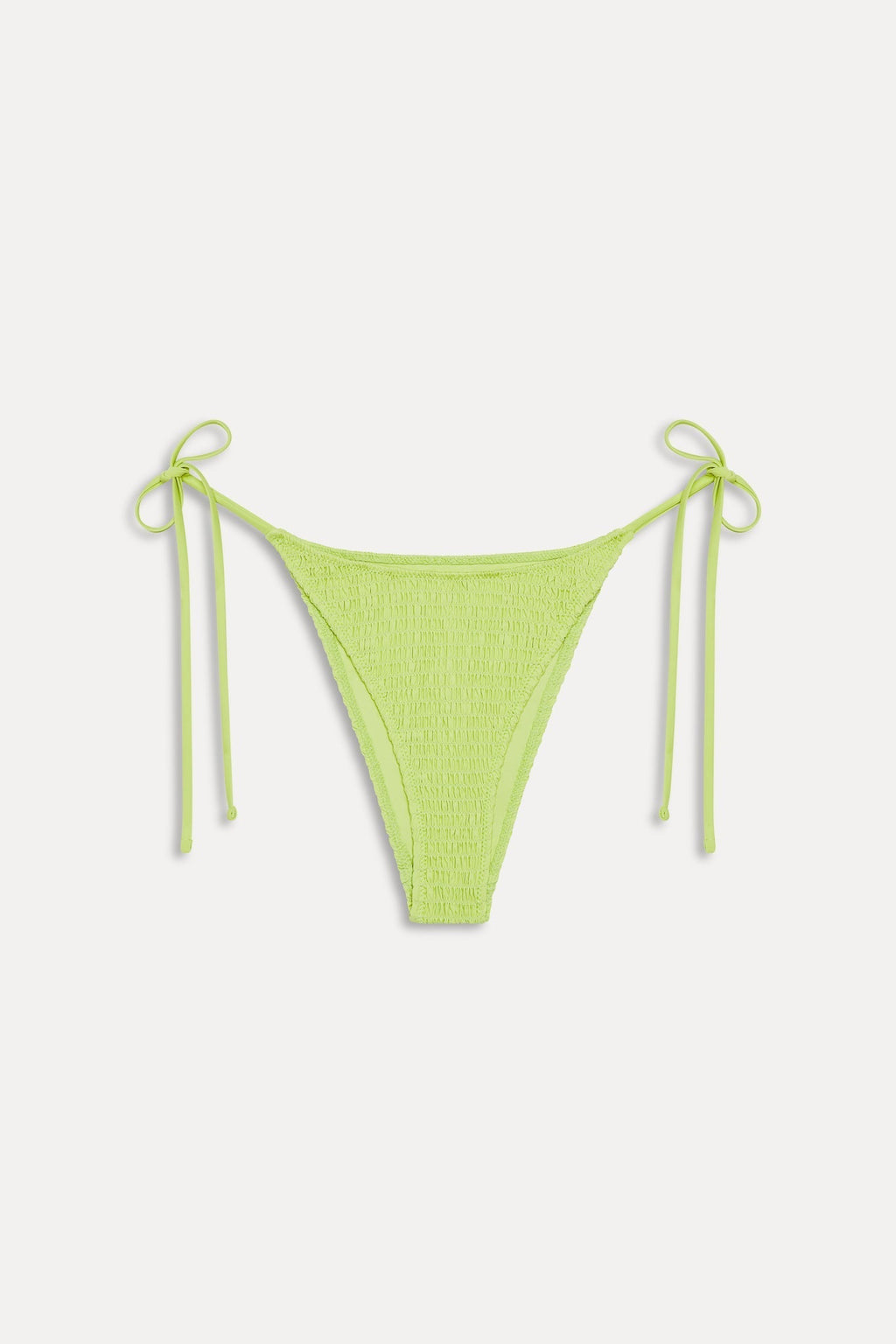 Soleil Smocked Cheeky Bikini Bottom - Sea Glass Green