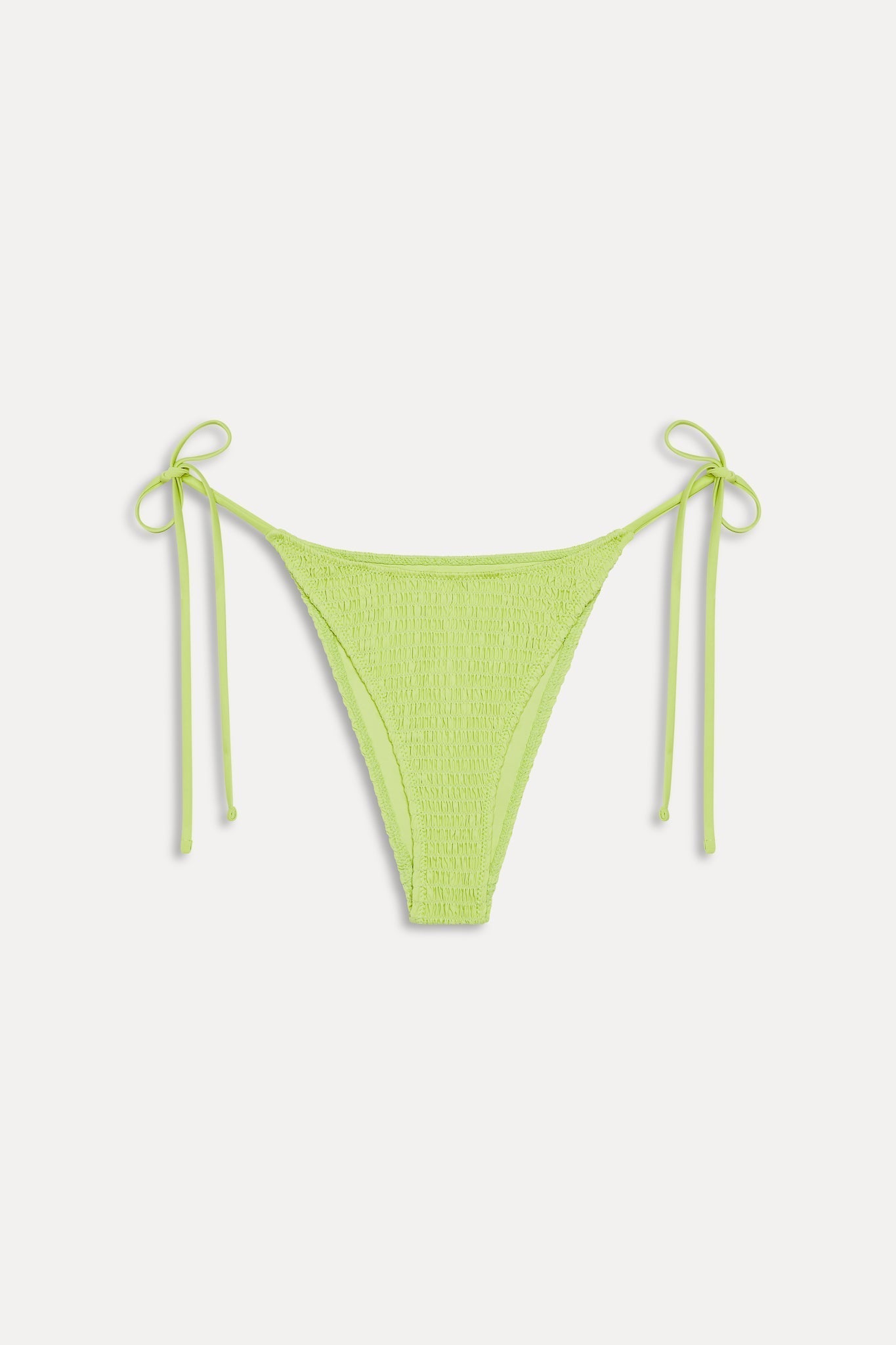 Soleil Smocked Cheeky Bikini Bottom - Sea Glass Green