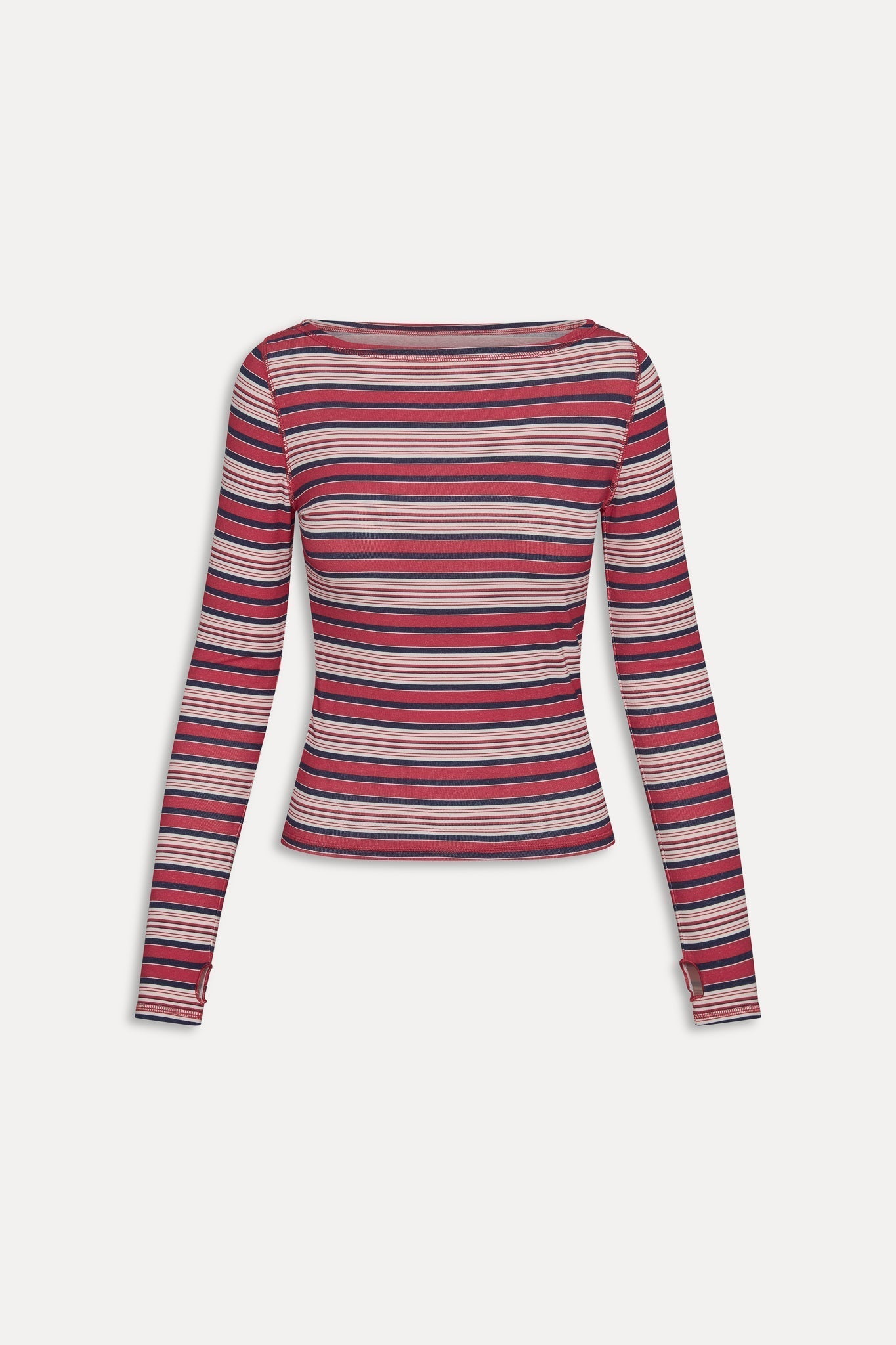 x JENNIE Sophie Long Sleeve Top - Sunset Stripe