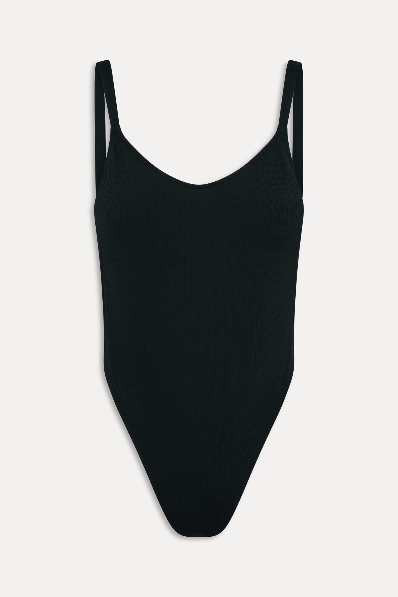 Tasha Ribbed One Piece Swimsuit - Black