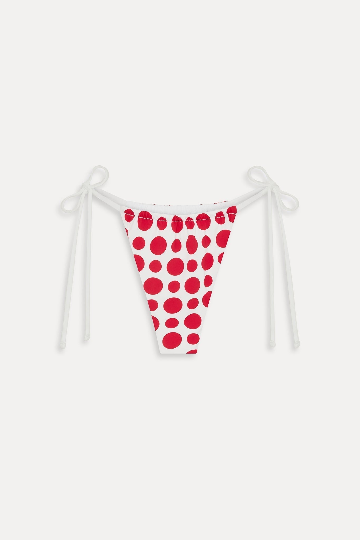 Tia Skimpy String Bikini Bottom - Red Dottie