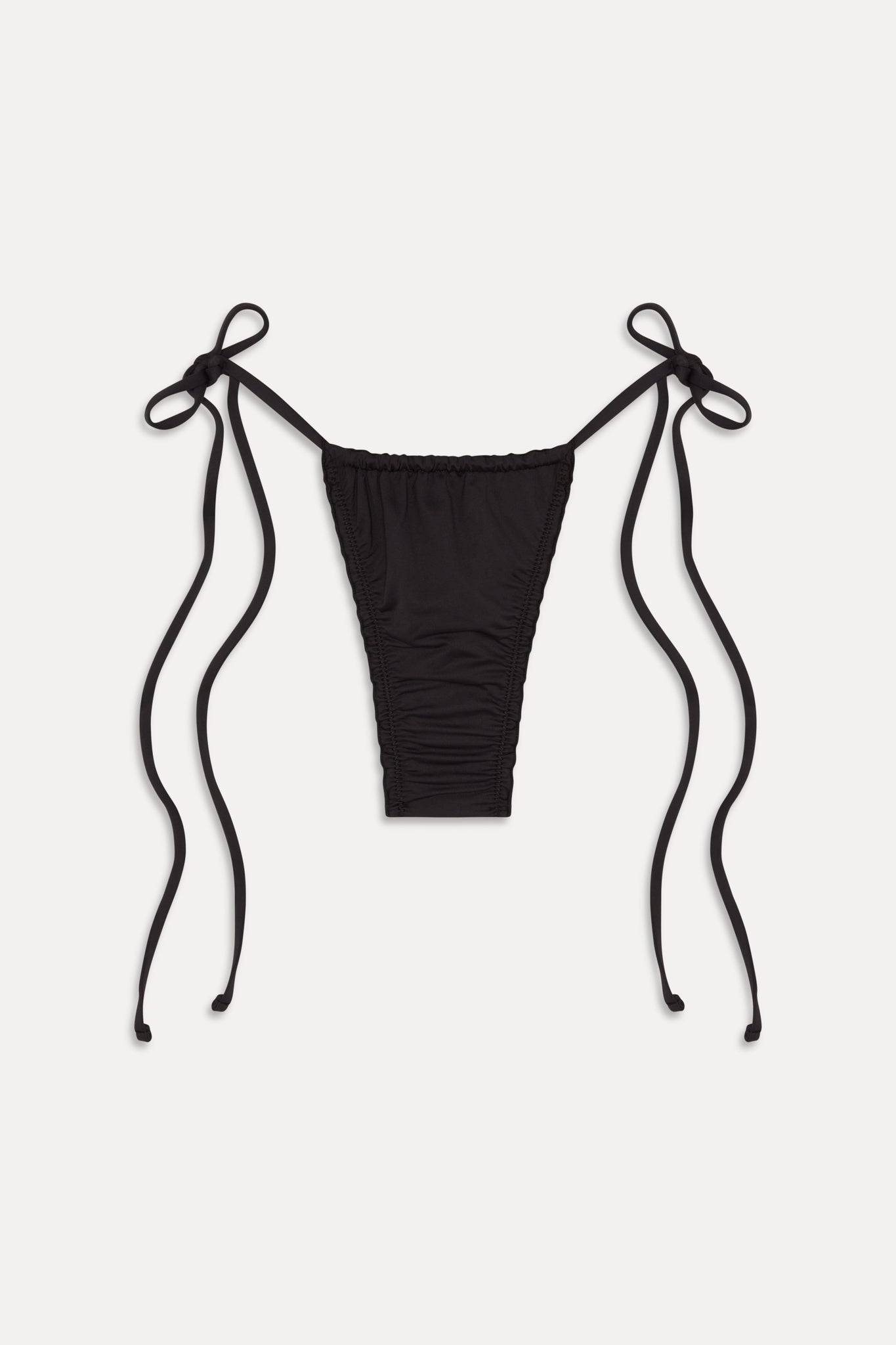 Tidal Micro String Bikini Bottom - Black