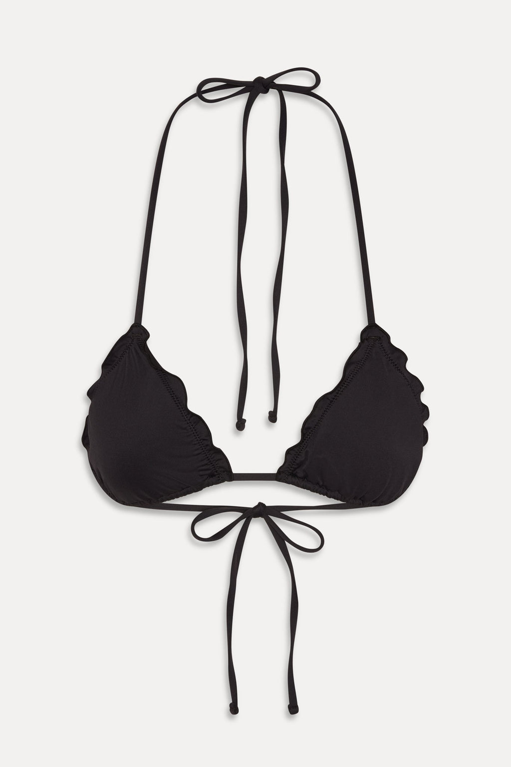 Tidal Skimpy Halter Bikini Top - Black