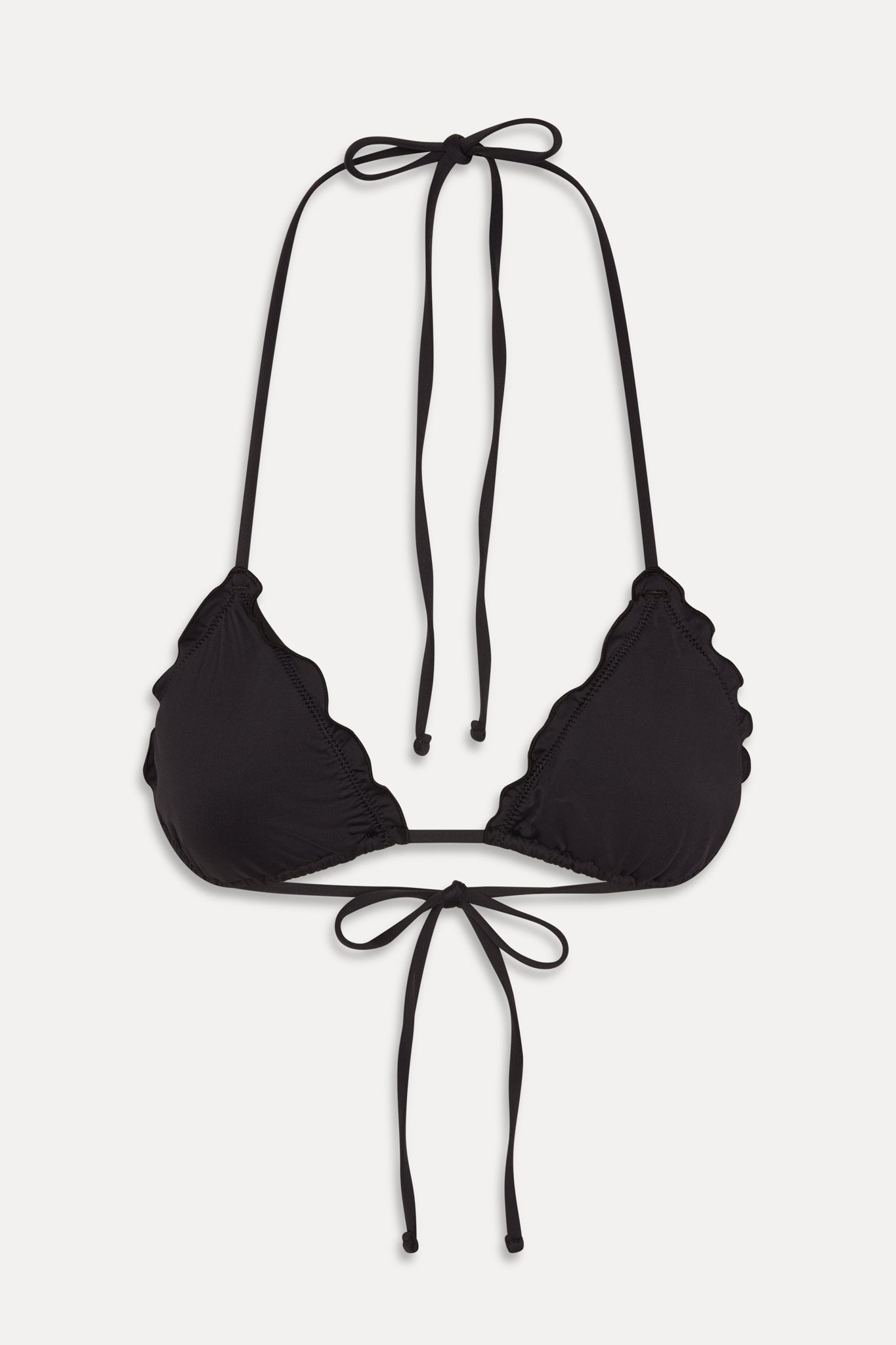 Tidal Skimpy Halter Bikini Top - Black