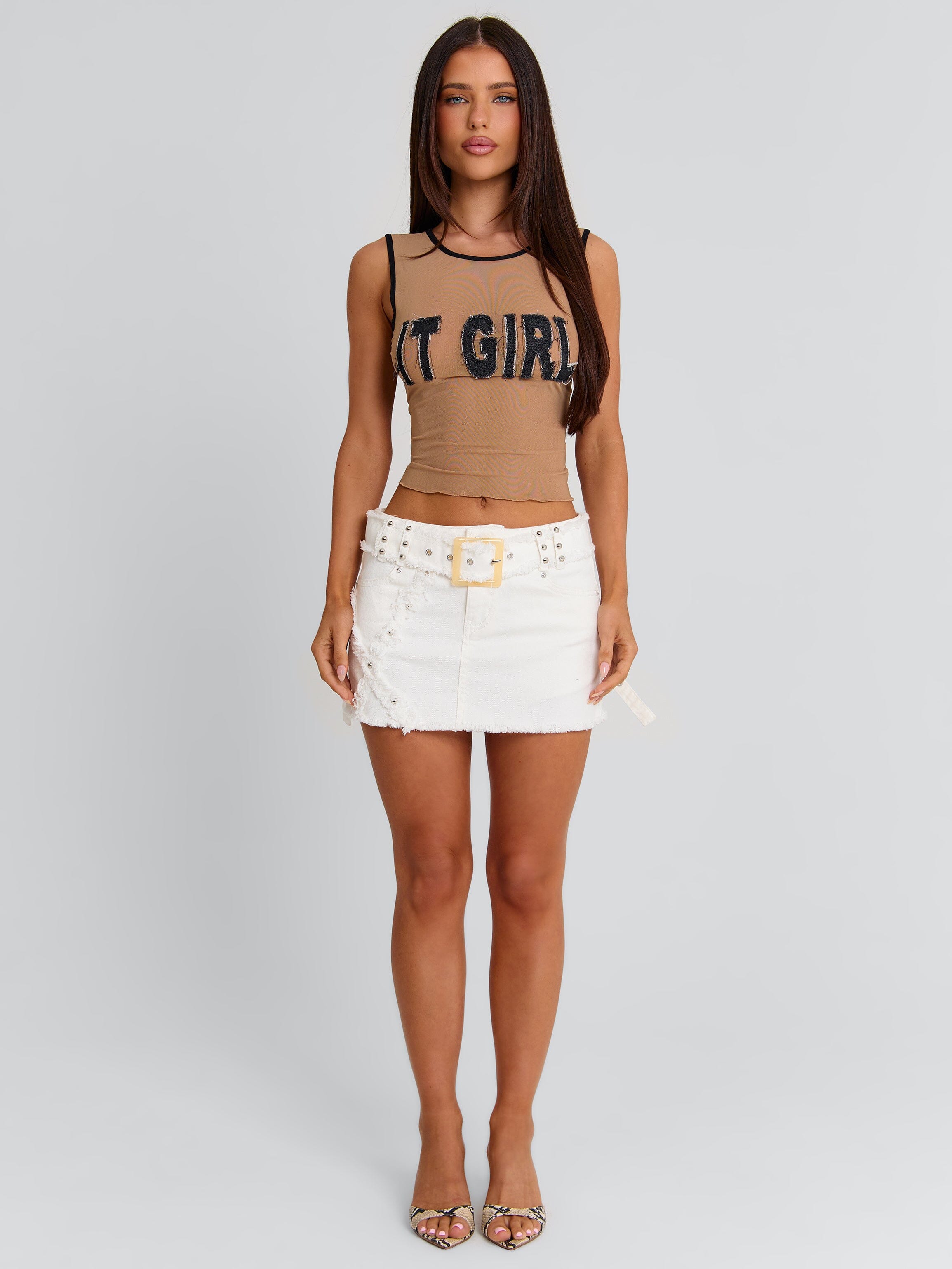 Novai Mini Skirt White