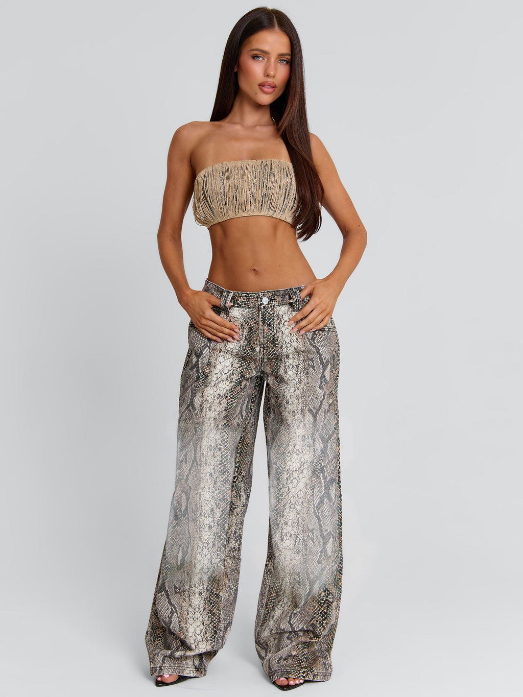 Zeriah Top Snake Print