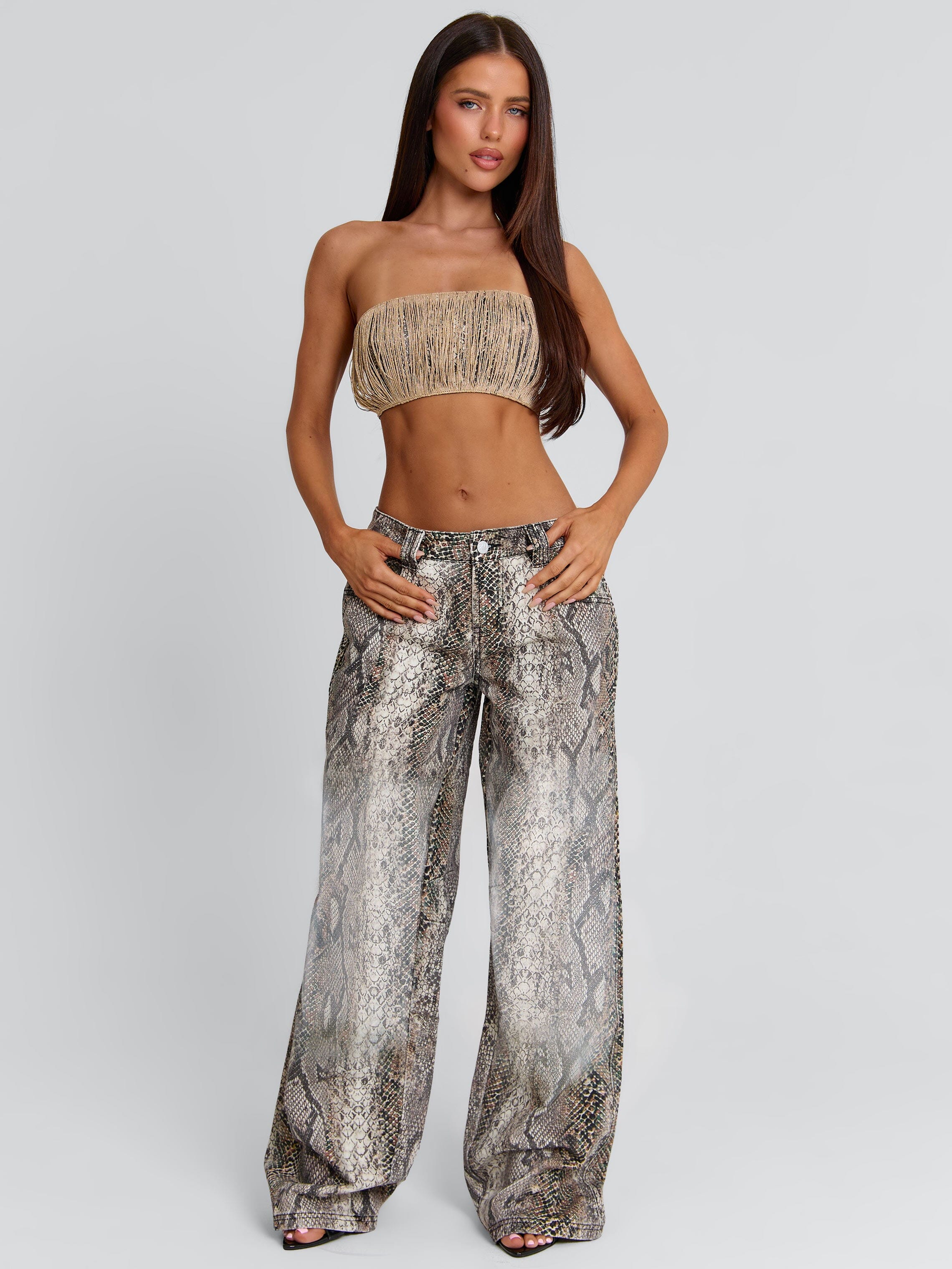 Zeriah Top Snake Print