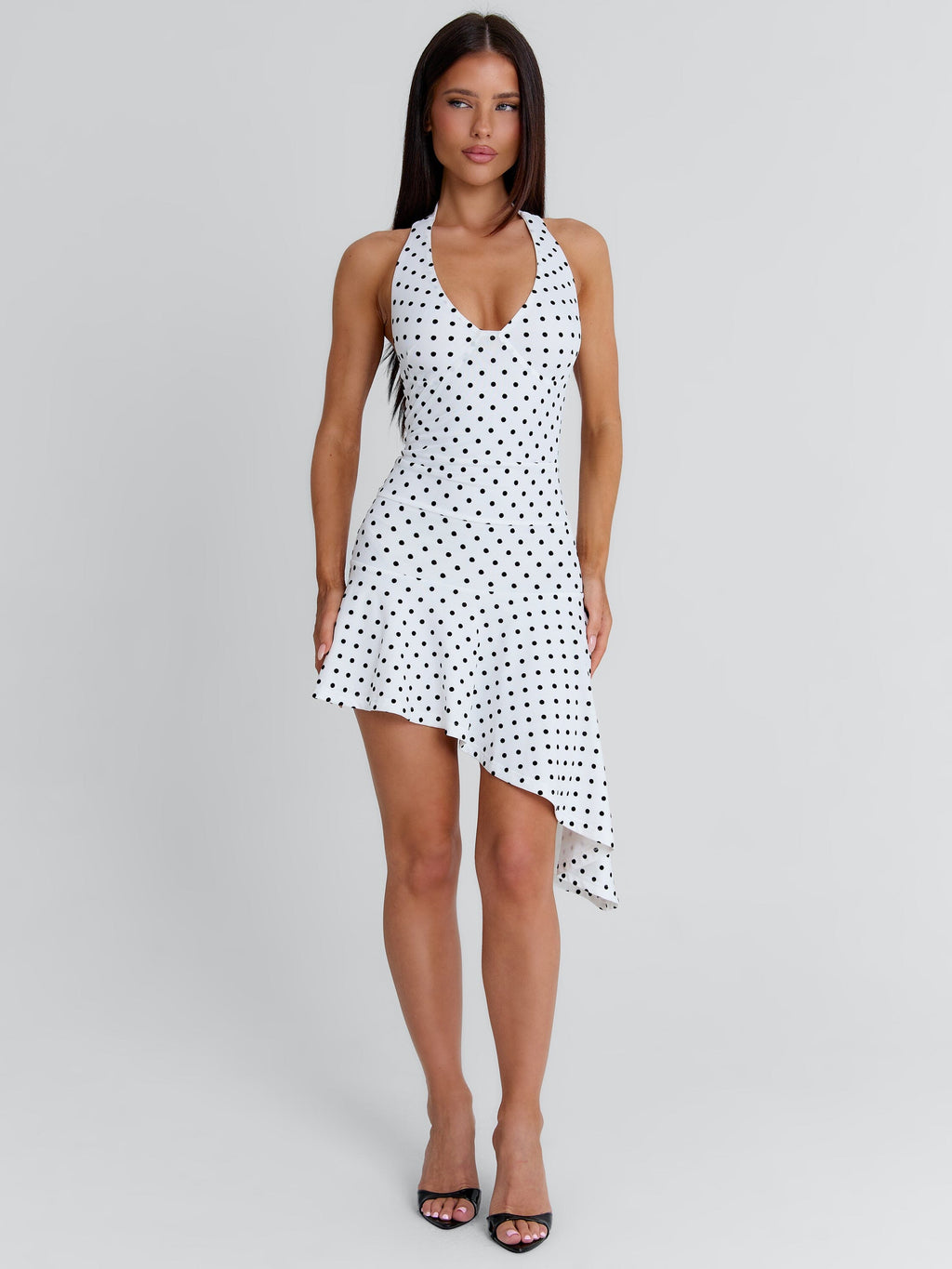 Ziva Mini Dress White Polka Dot
