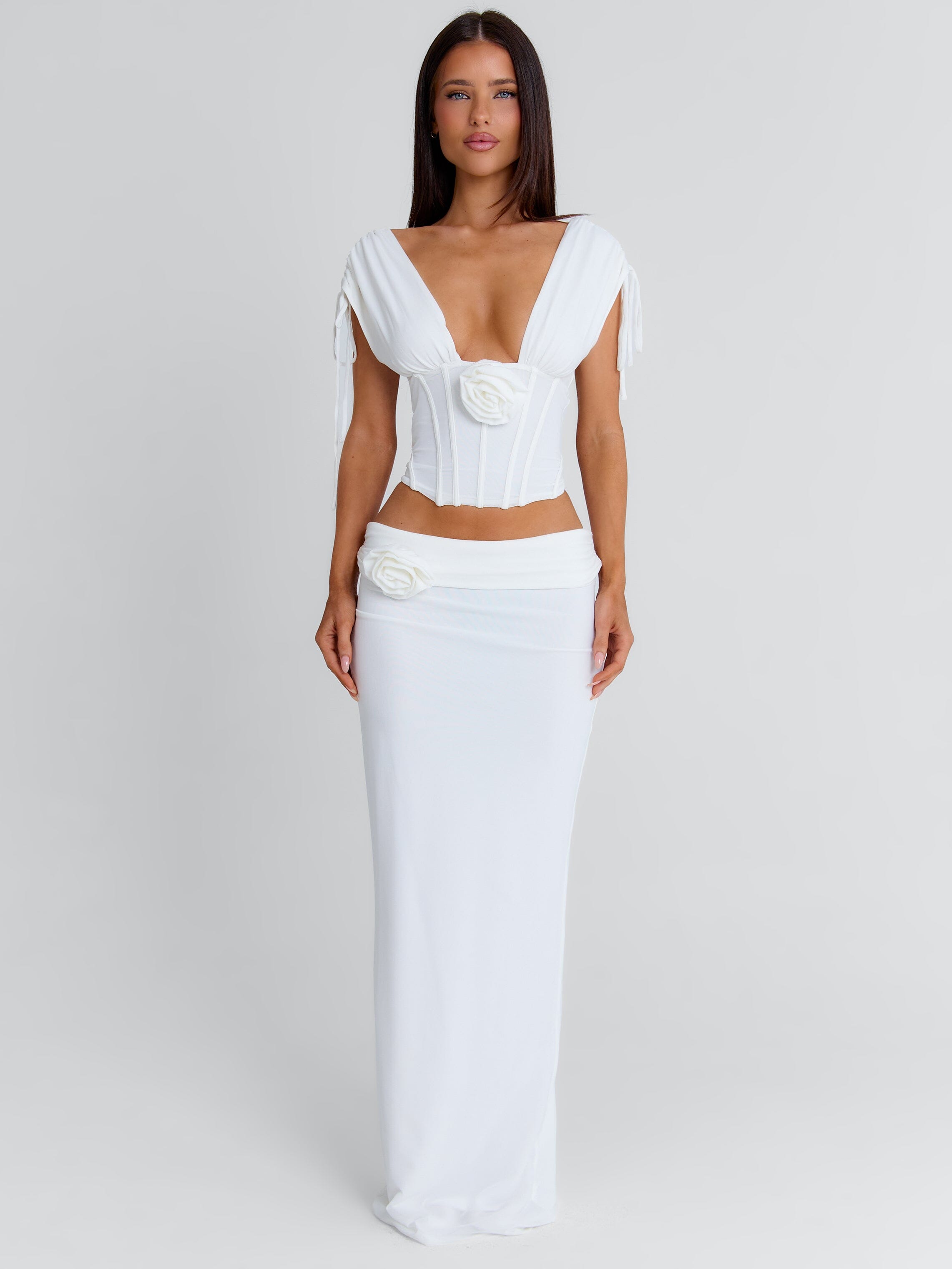 Zurai Maxi Skirt White
