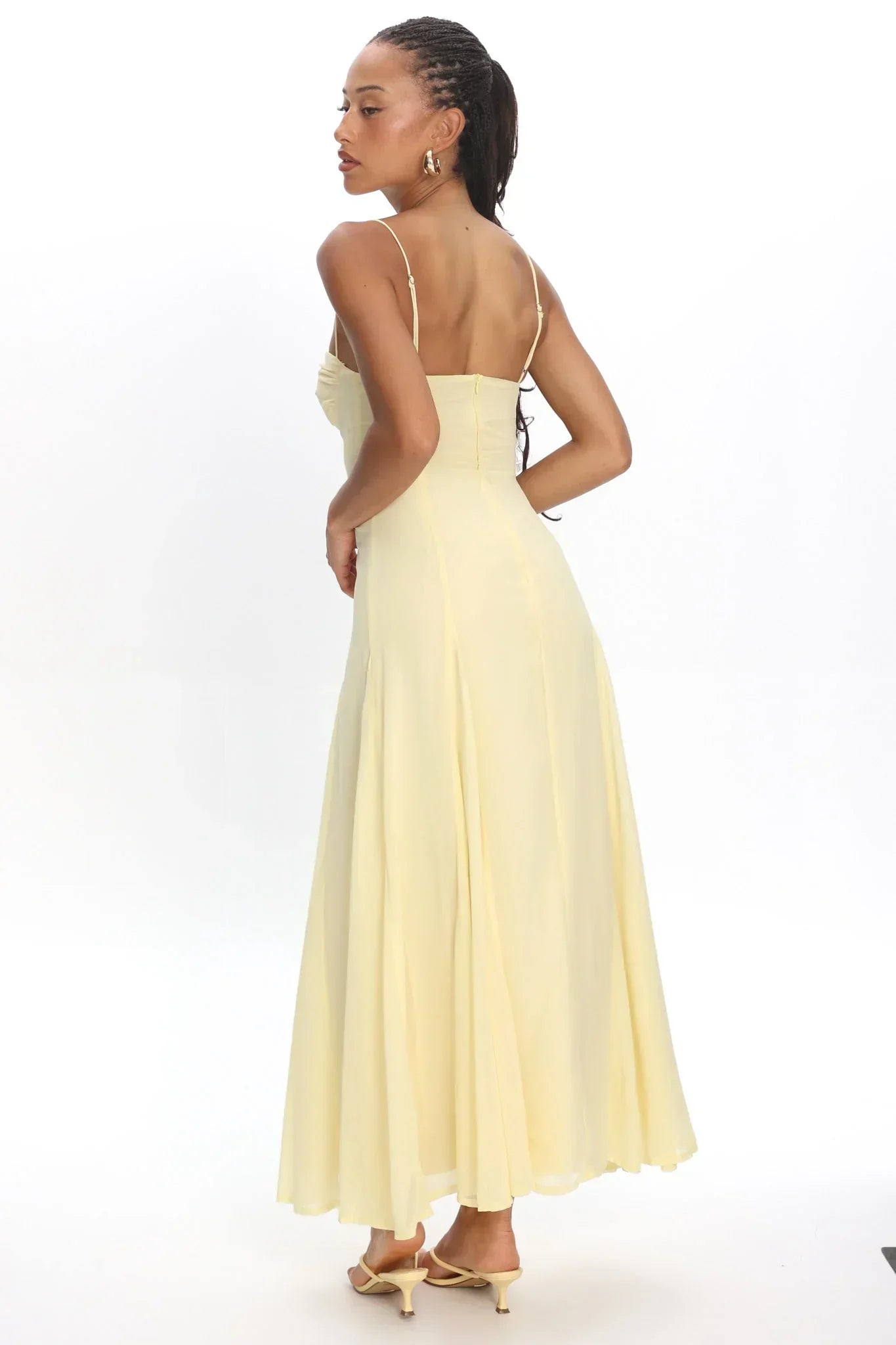 All Mine Godet Hem Maxi Dress Butter