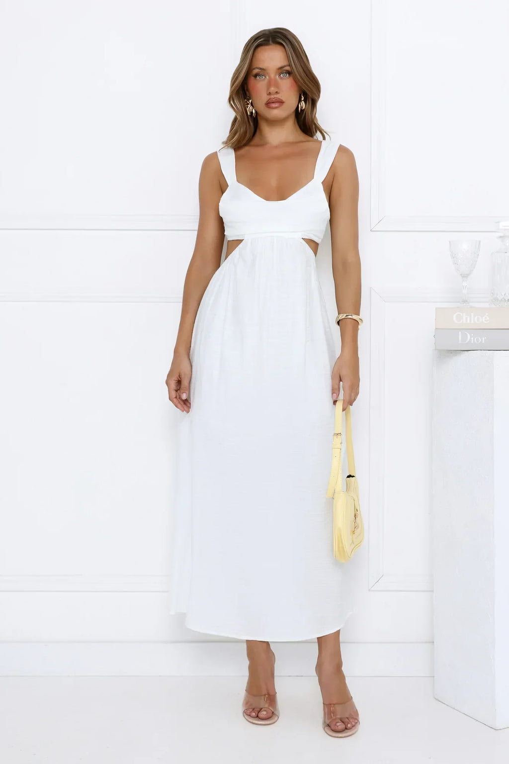 Starlight Shining Maxi Dress White