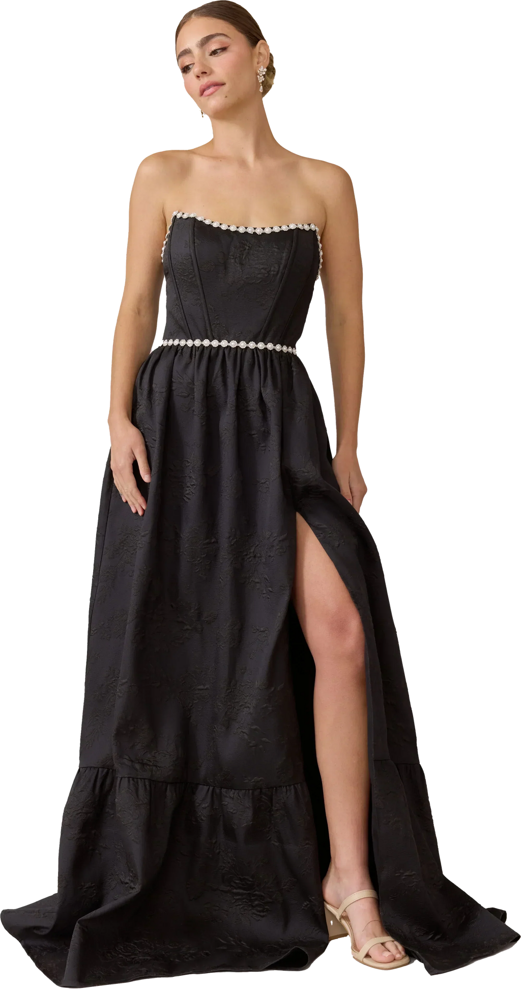 Ellapink Luxe Jacquard Dress | Made To Order