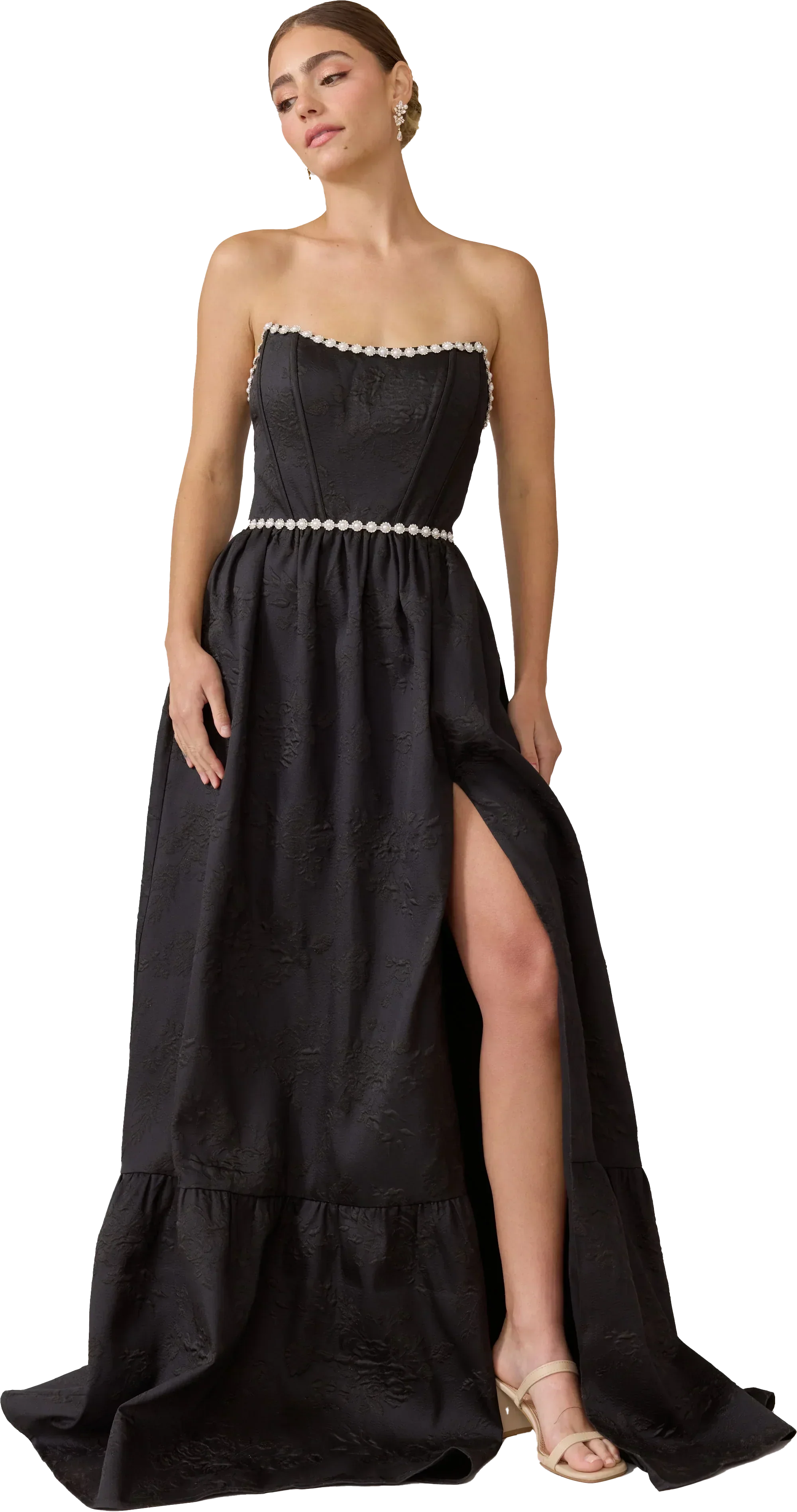 Ellapink Luxe Jacquard Dress | Made To Order