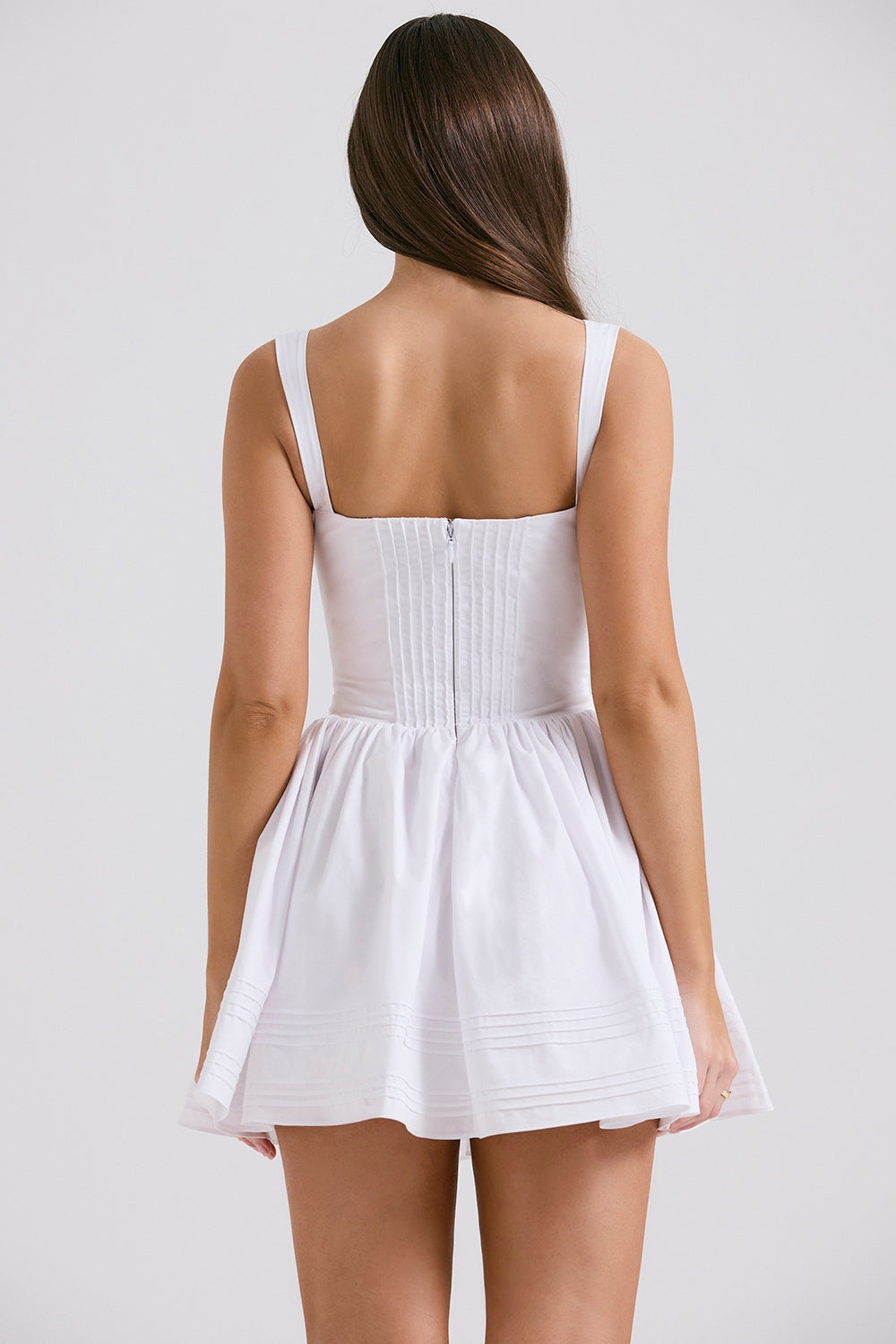 white cotton mini dress