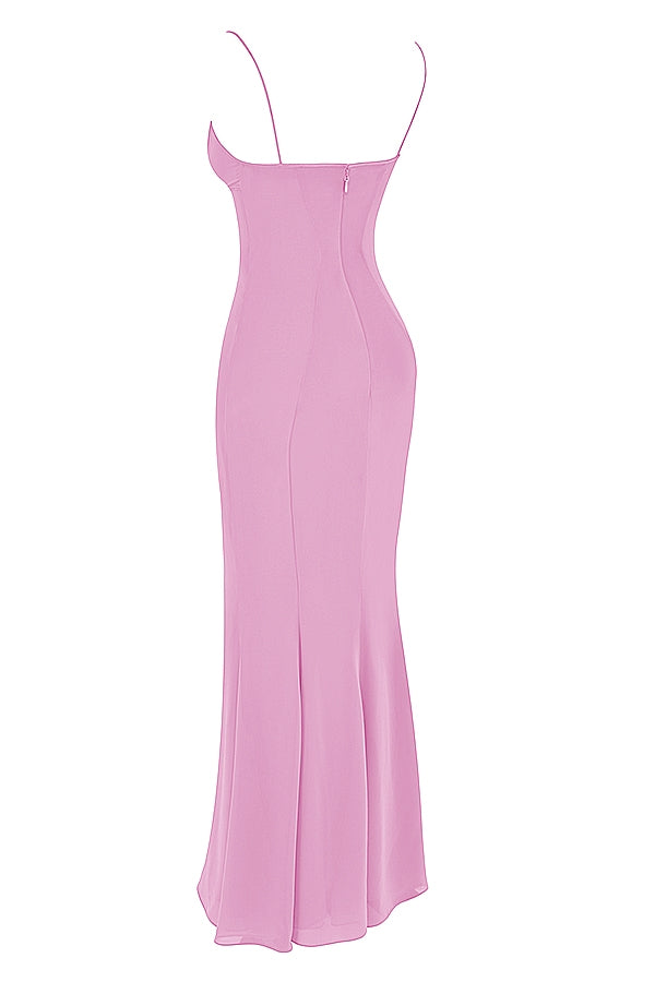 pink maxi dress