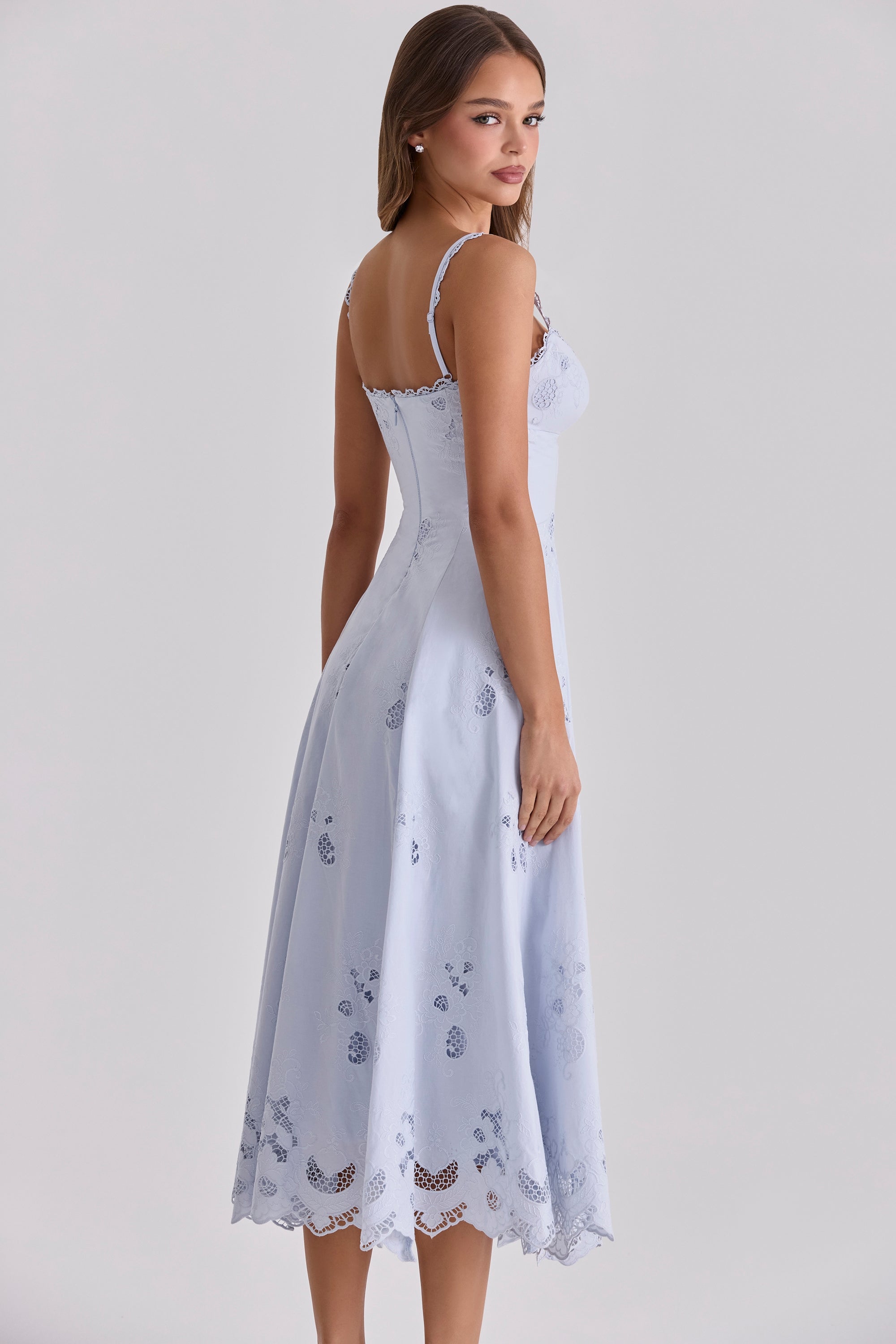 bluebell lace + cotton broderie anglais midi sundress