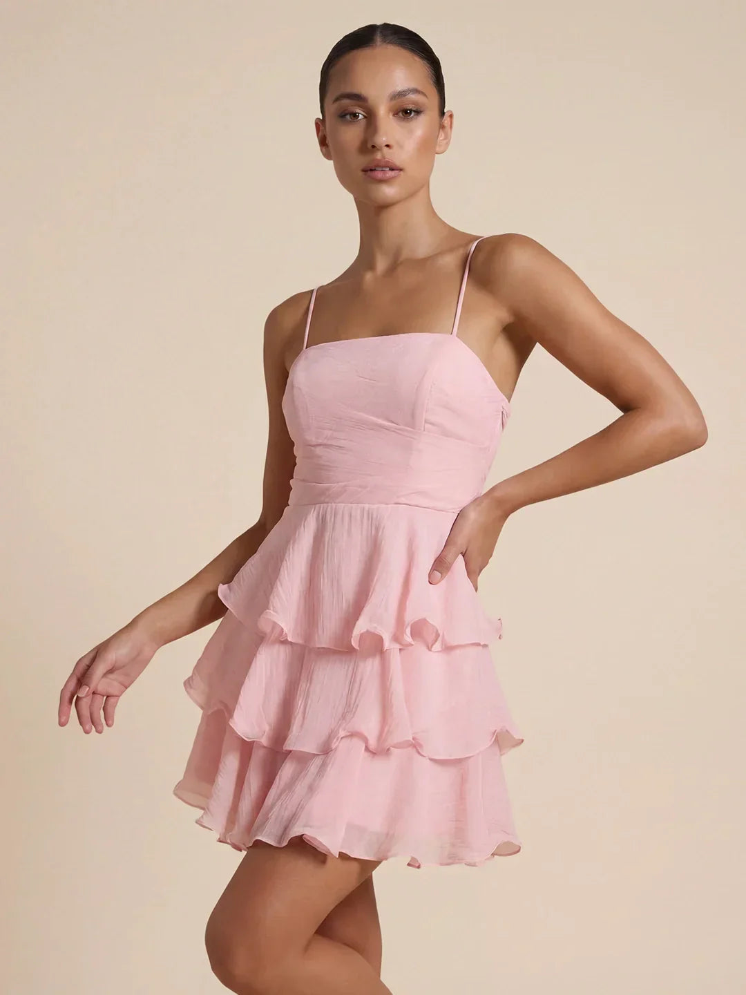 Layered Ruffle Mini Dress