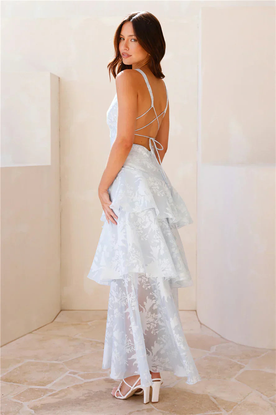 Autumn Love Maxi Dress Blue