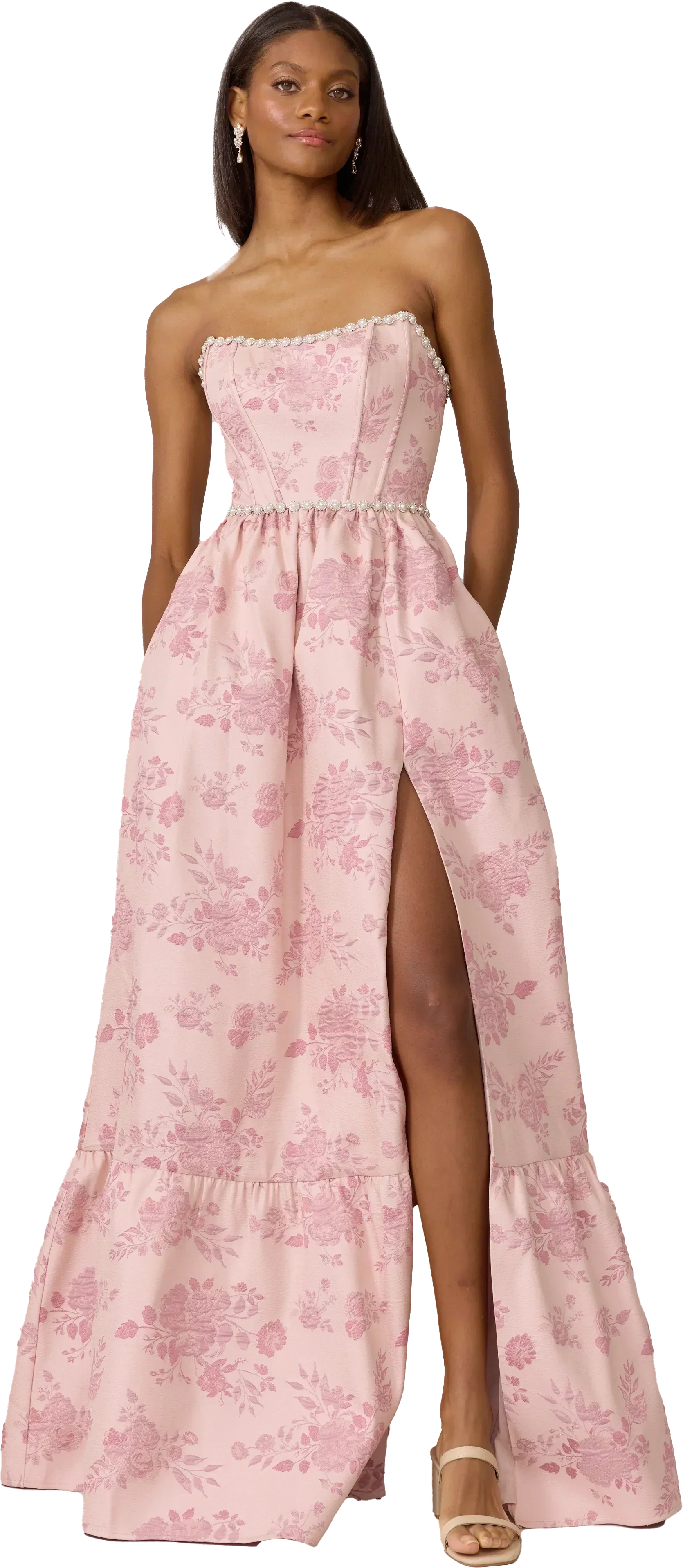Ellapink Luxe Jacquard Dress | Made To Order