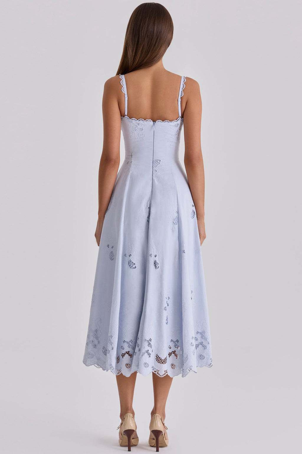 bluebell lace + cotton broderie anglais midi sundress