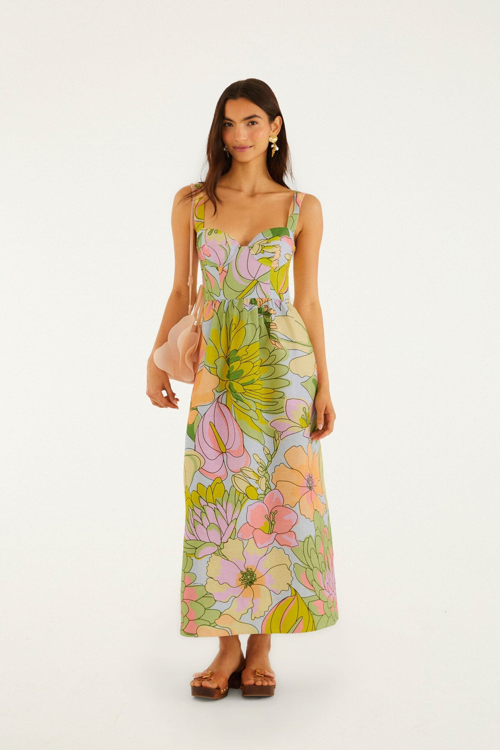 Light Blue Spring Affair  Maxi Dress
