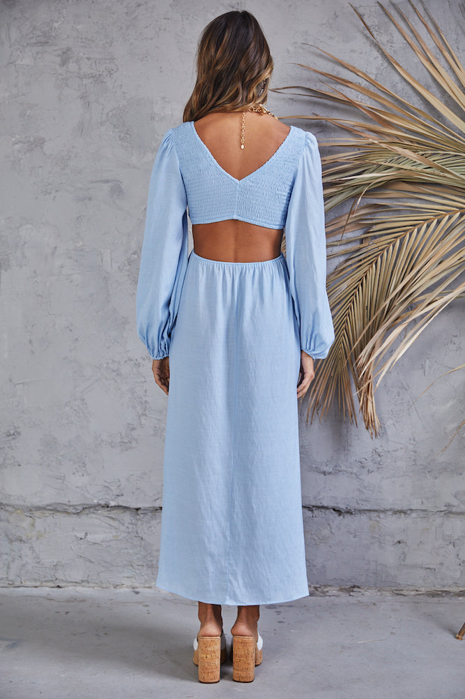 Rhythm Time Maxi Dress Blue