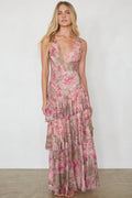 Imogen Mesh Tiered Maxi Dress
