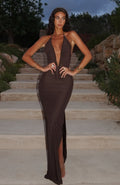 Neither One Of Us Maxi Dress Chocolate