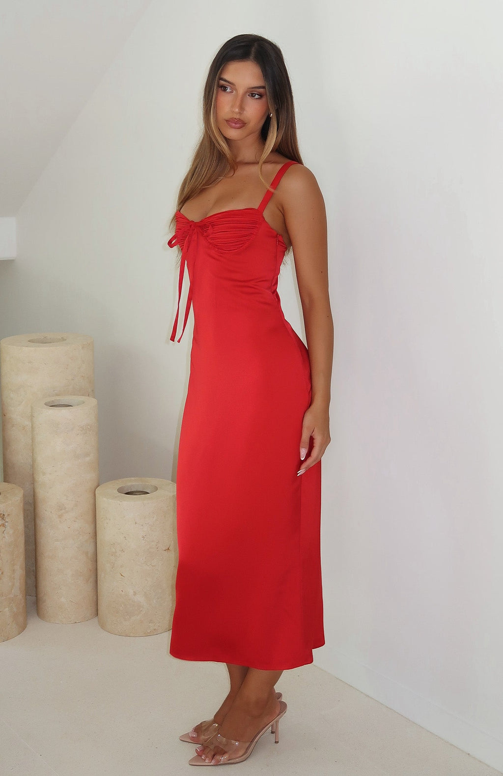 All Yours Midi Dress Red