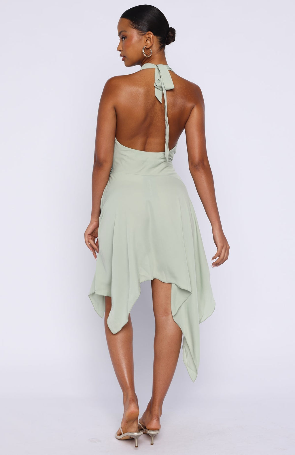 Reminiscing Halter Midi Dress Mint